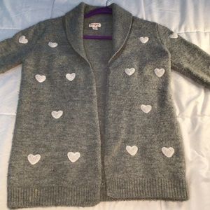 Children’s Gray Sweater with White Hearts